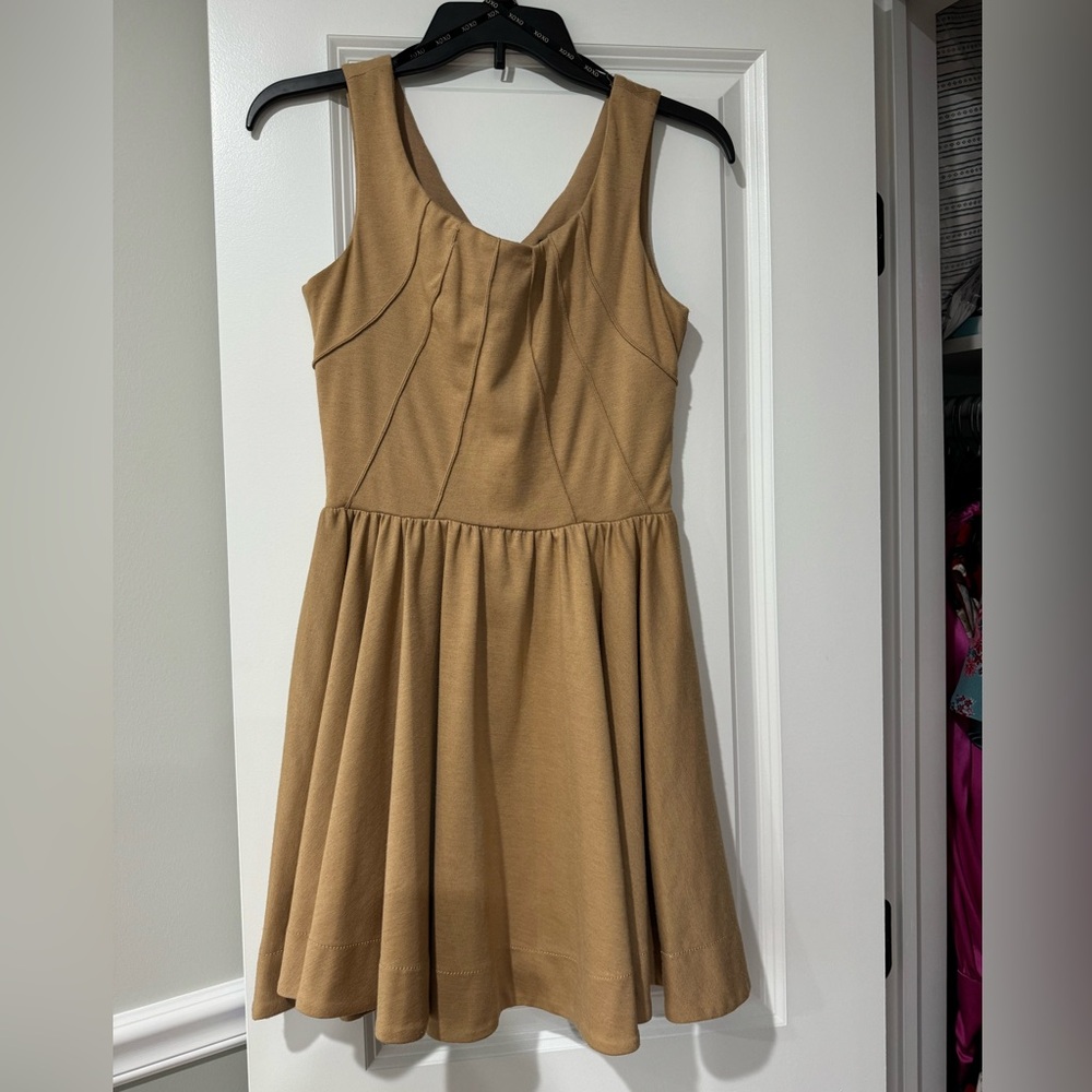 XOXO tan dress